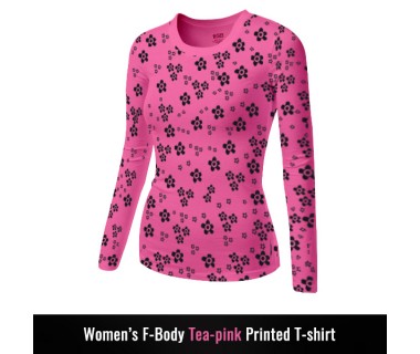 Womens F-Body Tea-pink Printed T-shirt Womens F-Body Tea-pink Printed T-shirt